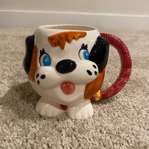 Carnation coffee mugs: set of 2 - dog and tool belt